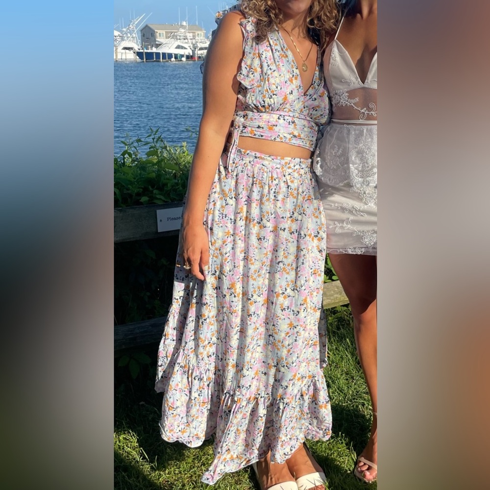 Free People 2-PC set, skirt and top XS, Floral